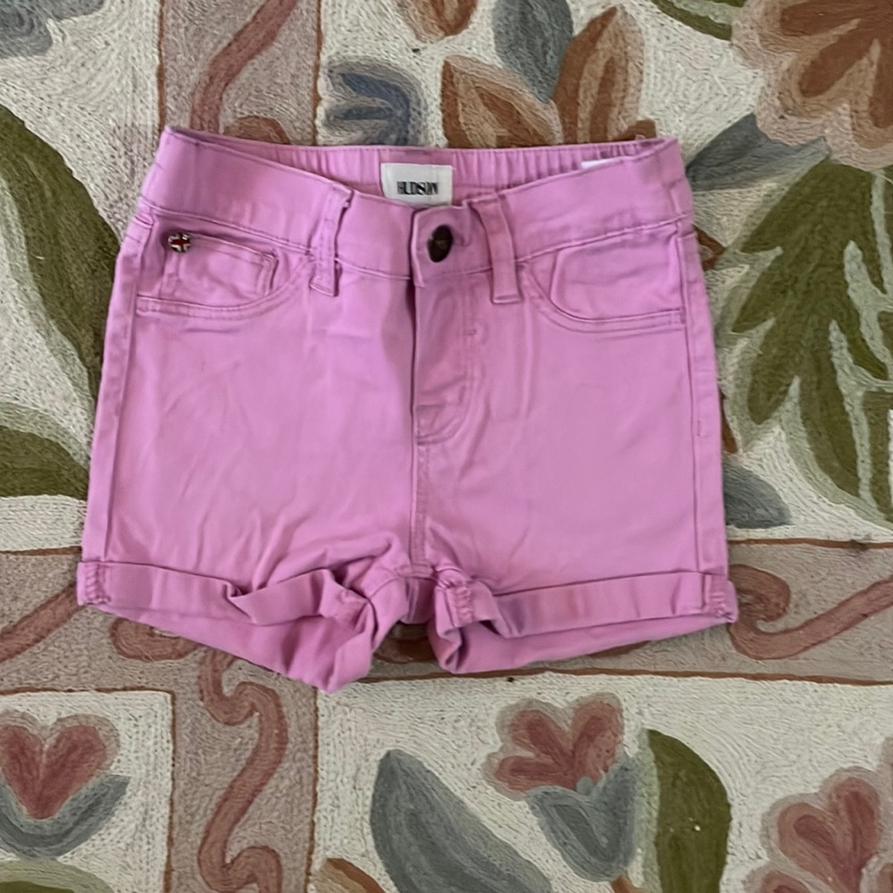 Hudson toddler pink cotton shorts size 24 month